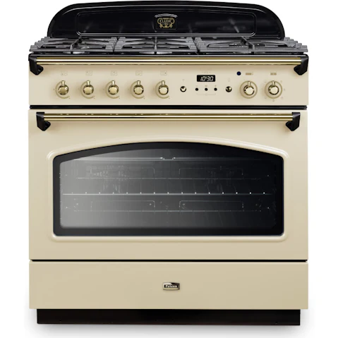 Falcon Classic FX 900mm Brass Fitting Dual Fuel Freestanding Cooker - Cream