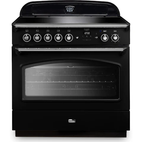 Falcon Classic FX 900mm Chrome Fitting Freestanding Induction Cooker - Black