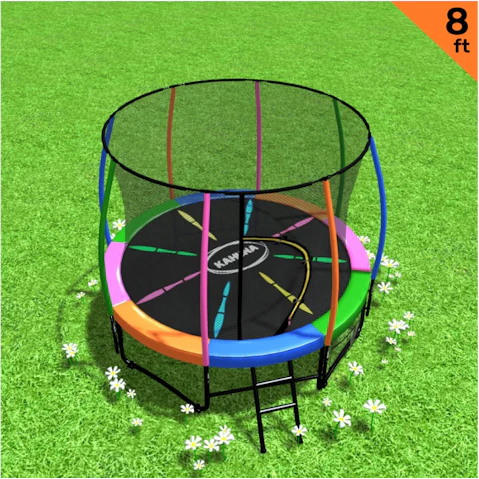 Kahuna 8ft Trampoline - Rainbow