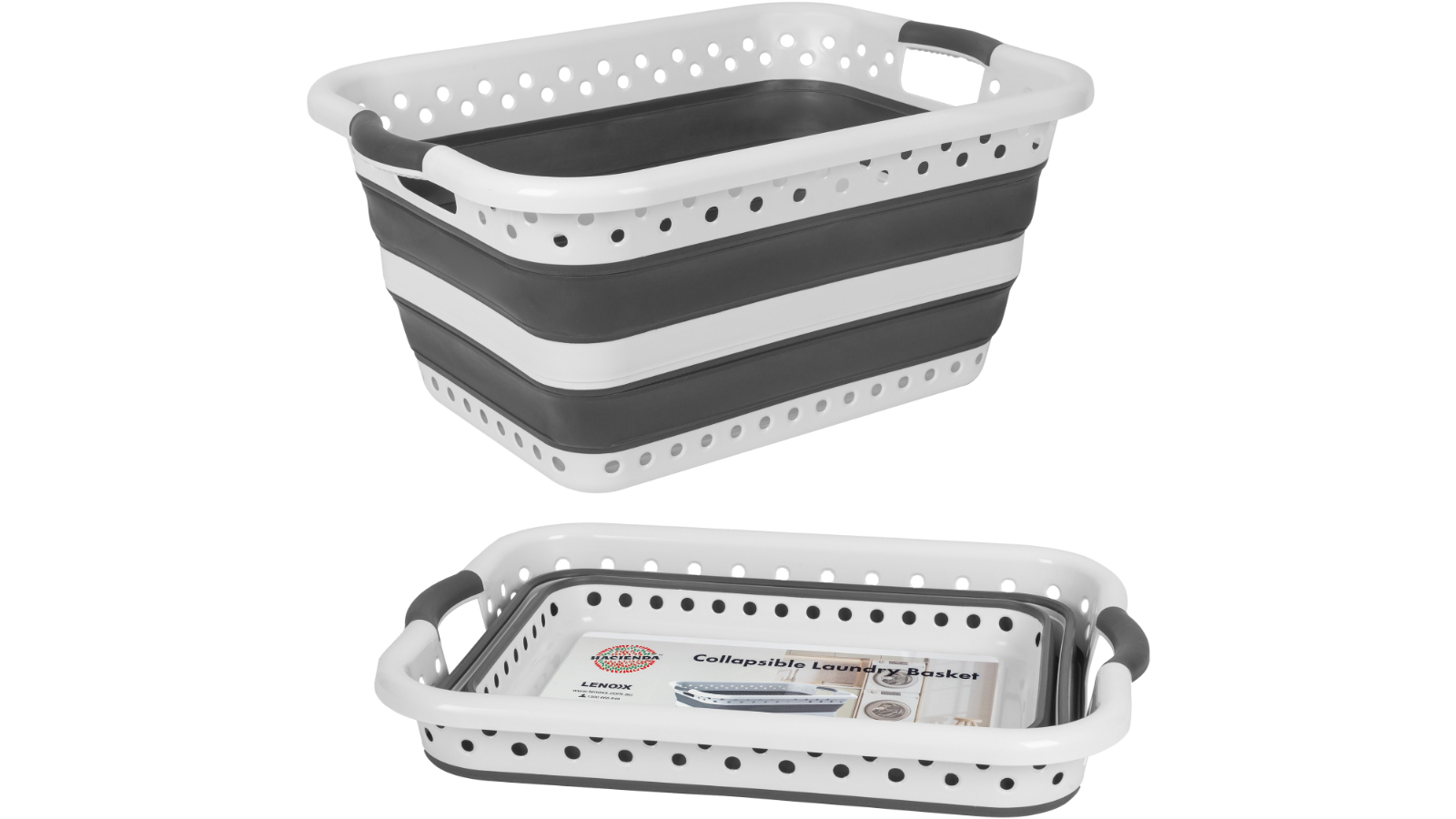 Hacienda 45 Litre Space-Saving Laundry Basket