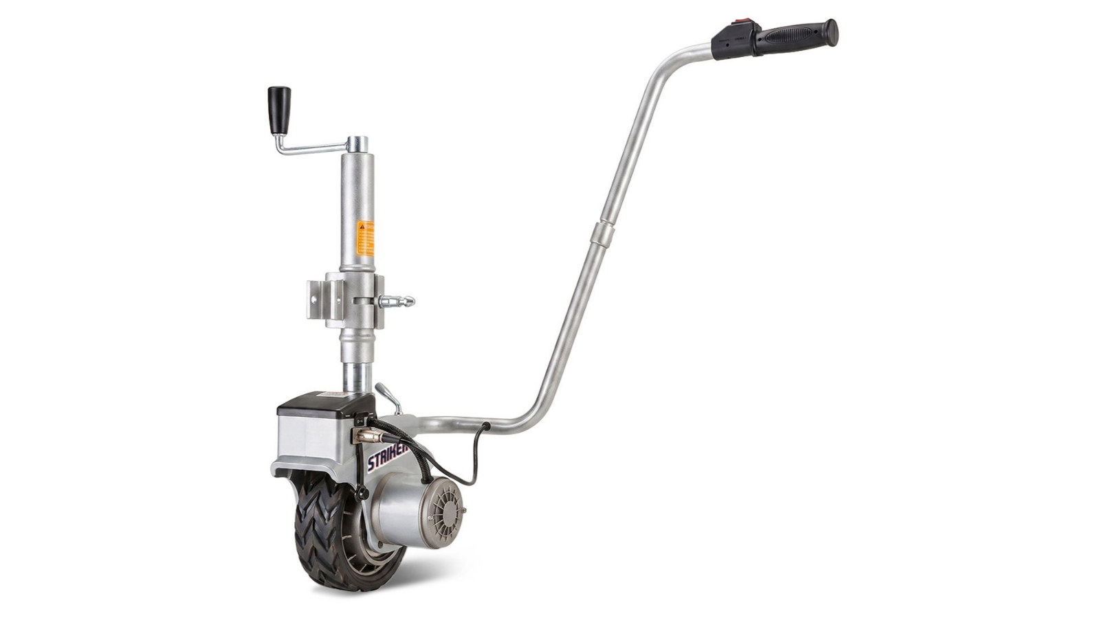 T-REX Striker Caravan Trailer 12V 350W Electric Motorised Jockey Wheel - Silver