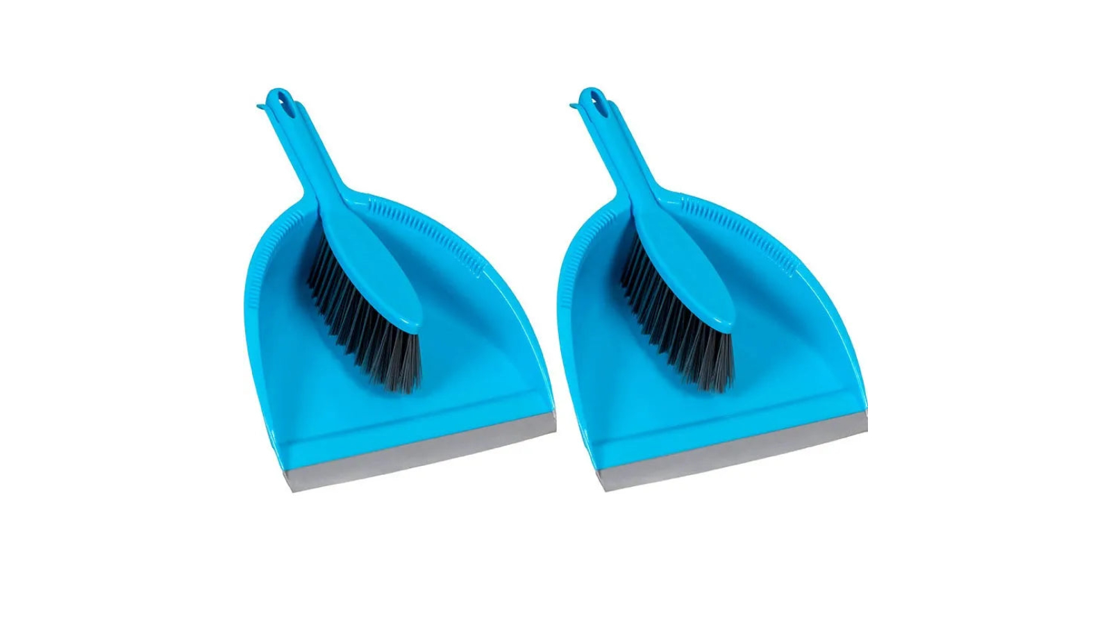 Cleanlink Pack of 2 Dustpan Brush Set - Blue