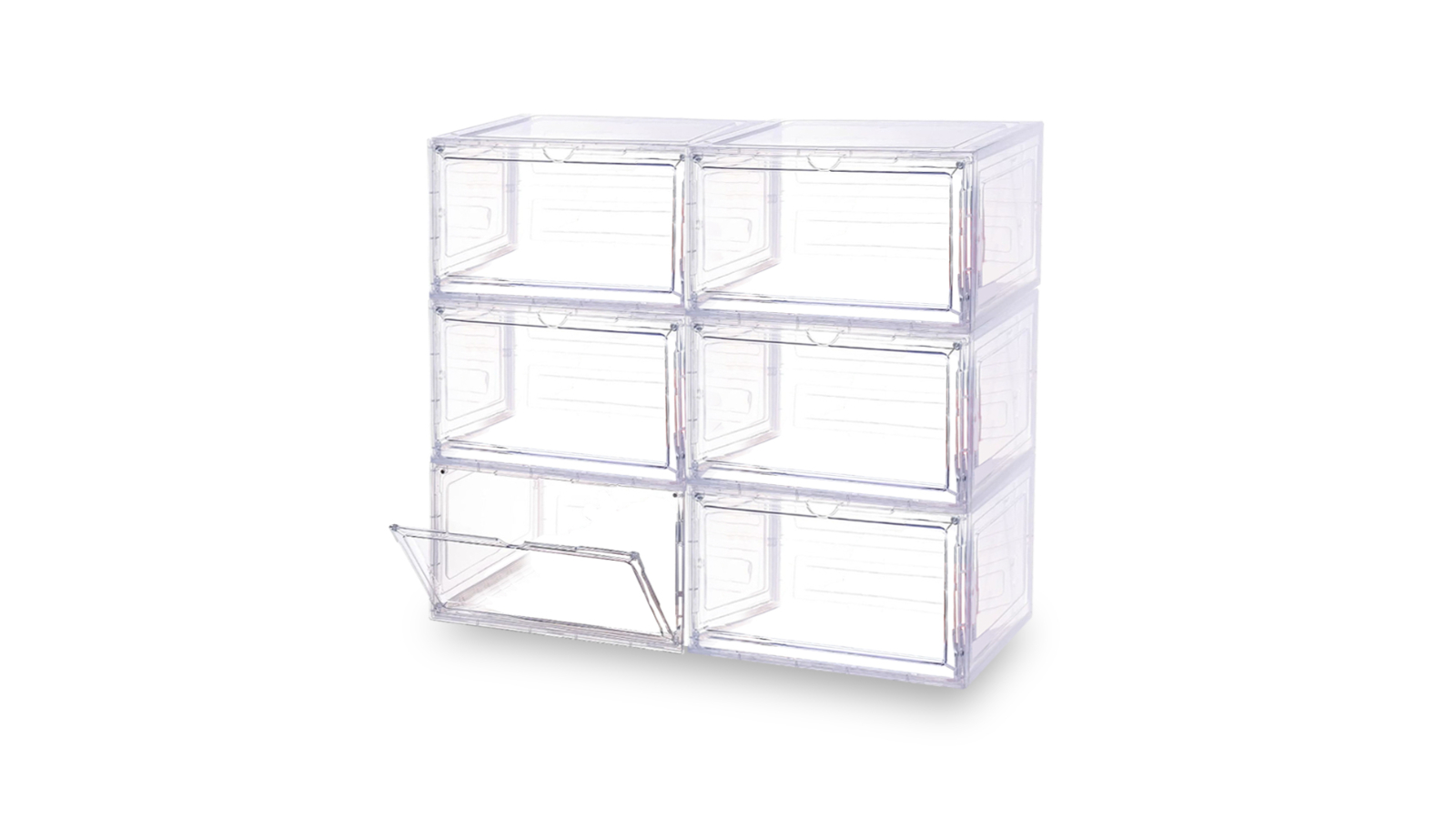 Stelive 6 Piece Clear Shoe Display Box
