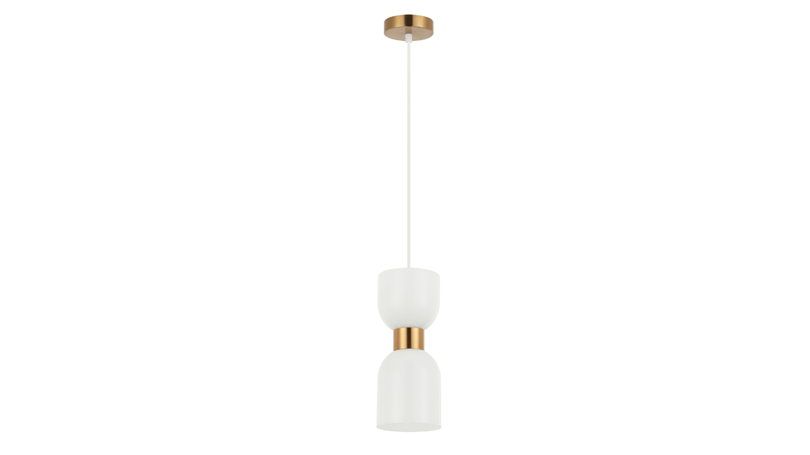 CLESSIDRA Interior Opal Ellipse Glass with Brass Highlight Pendant Light