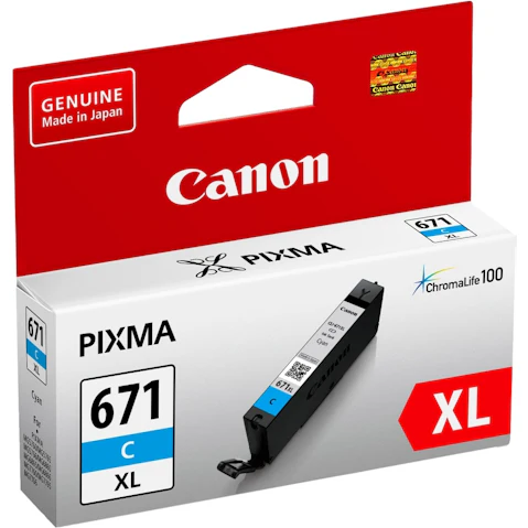 Canon CLI671XLC Extra Large Ink Cartridge - Cyan