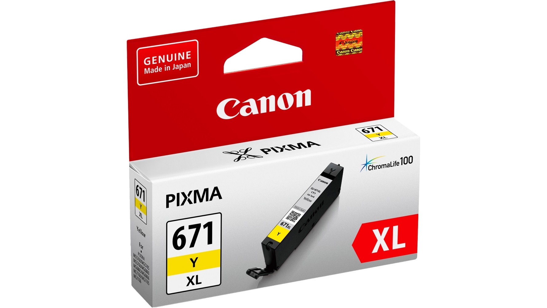 Canon CLI671XLY Extra Large Ink Cartridge - Yellow