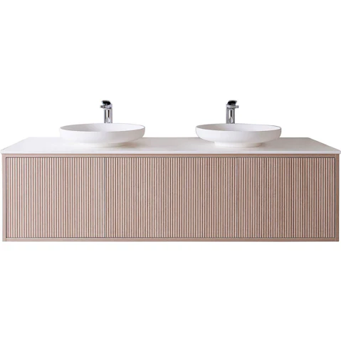 ADP Clifton 1500mm Double Bowl Wall Hung Vanity - Cherry Pie
