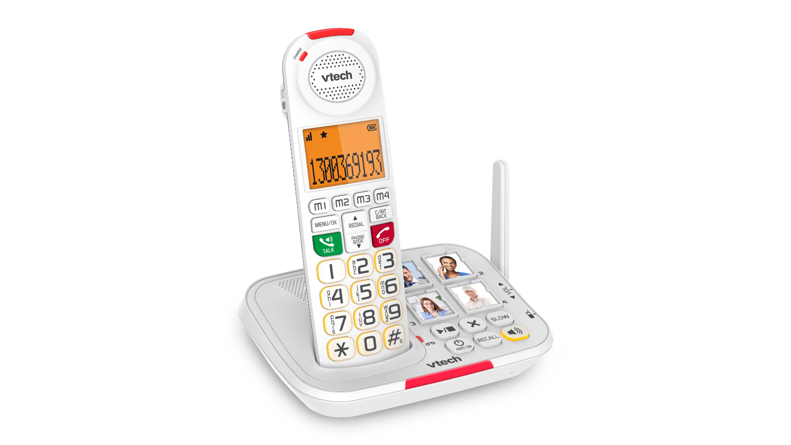 VTech 25450 CareLine DECT6.0 Cordless Phone with VSMART - White