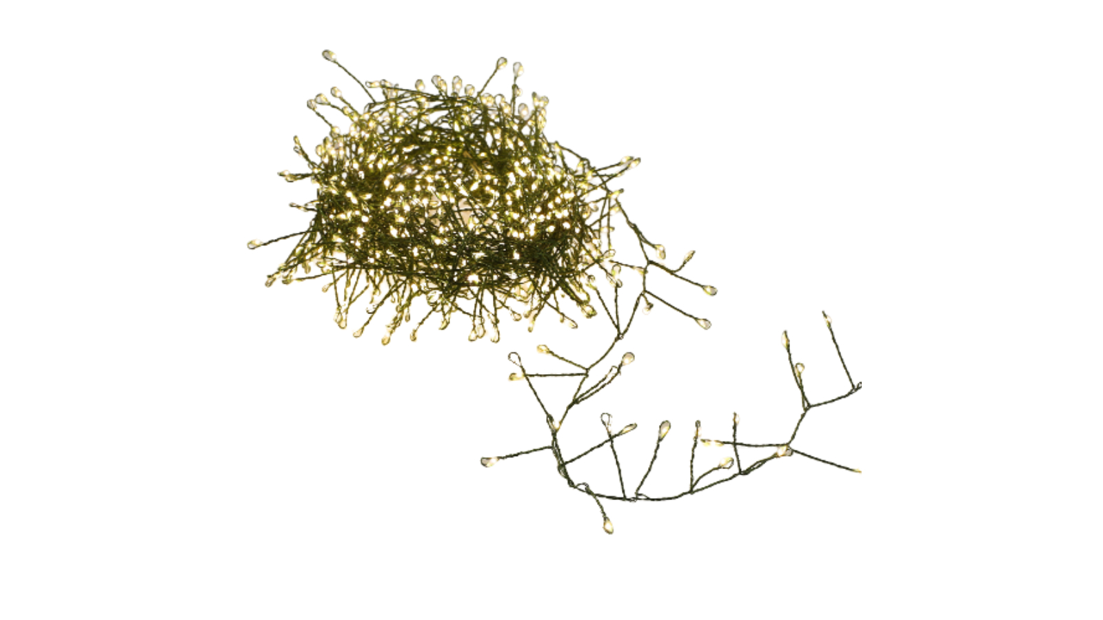 Lexi Lighting 640 Micro LED Cluster Light - Warm White and Dark Green Cable