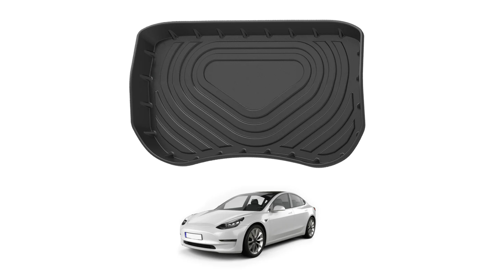 AUSGO Front Boot Liner Cargo Mat for Tesla Model 3 2019-2021