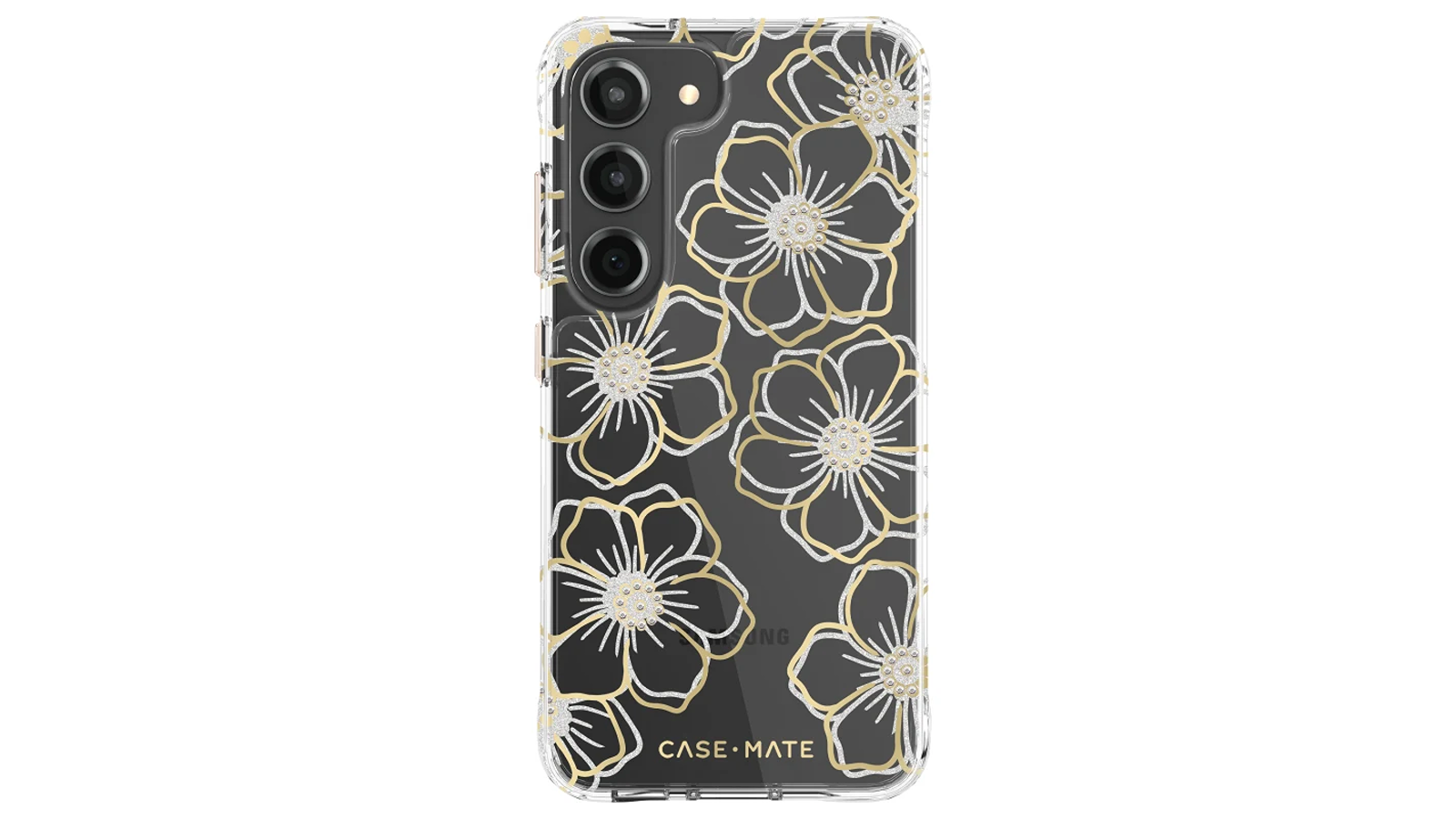 Case-Mate Floral Gems Case for Samsung Galaxy S23 - Clear/Gold