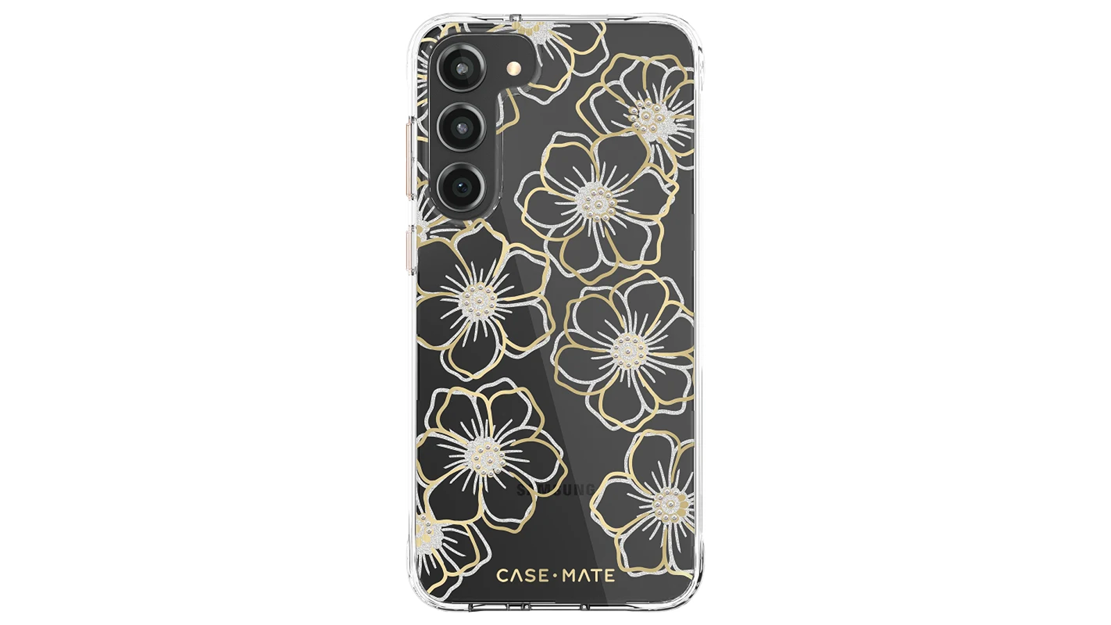 Case-Mate Clear/Gold Floral Gems Case for Samsung Galaxy S23+