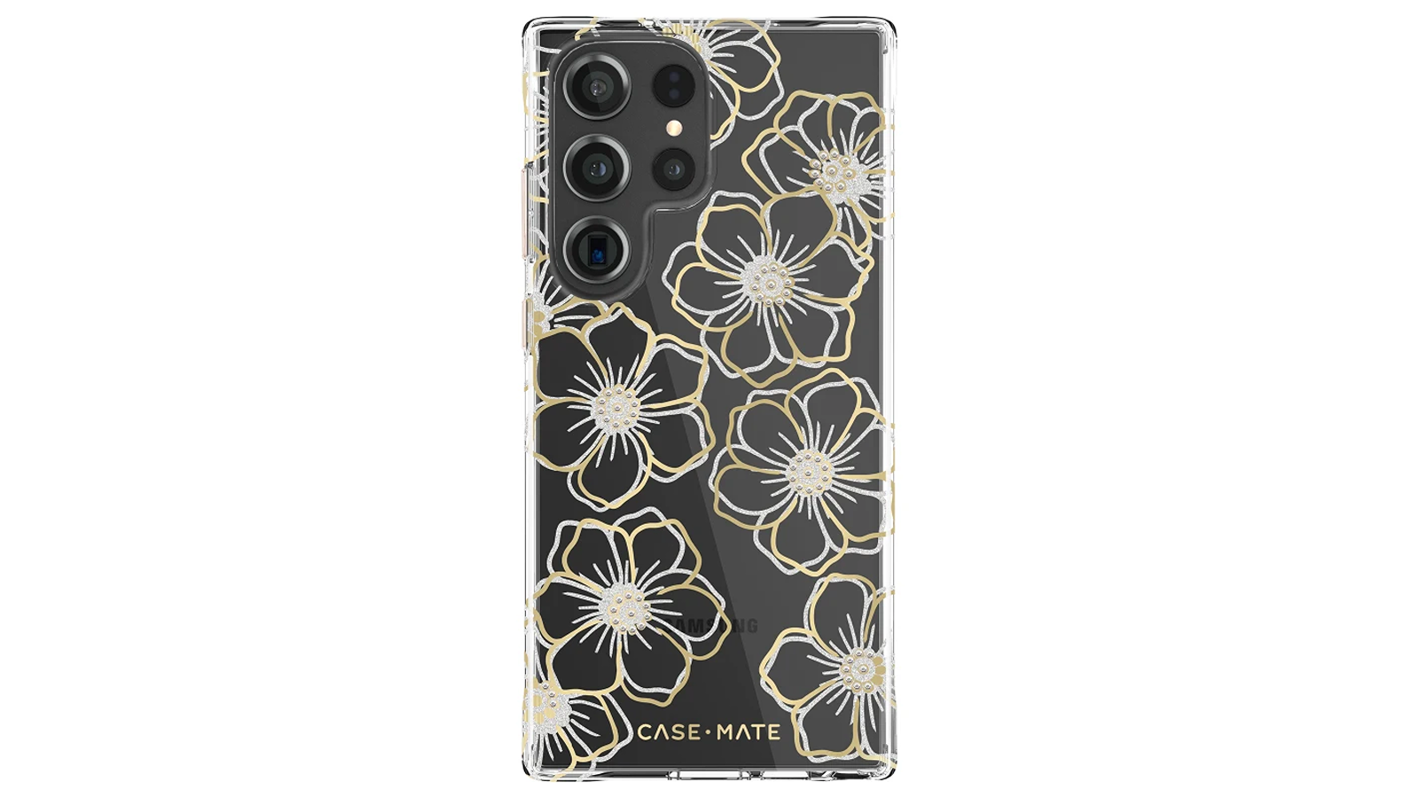Case-Mate Floral Gems Case for Samsung Galaxy S23 Ultra - Clear/Gold