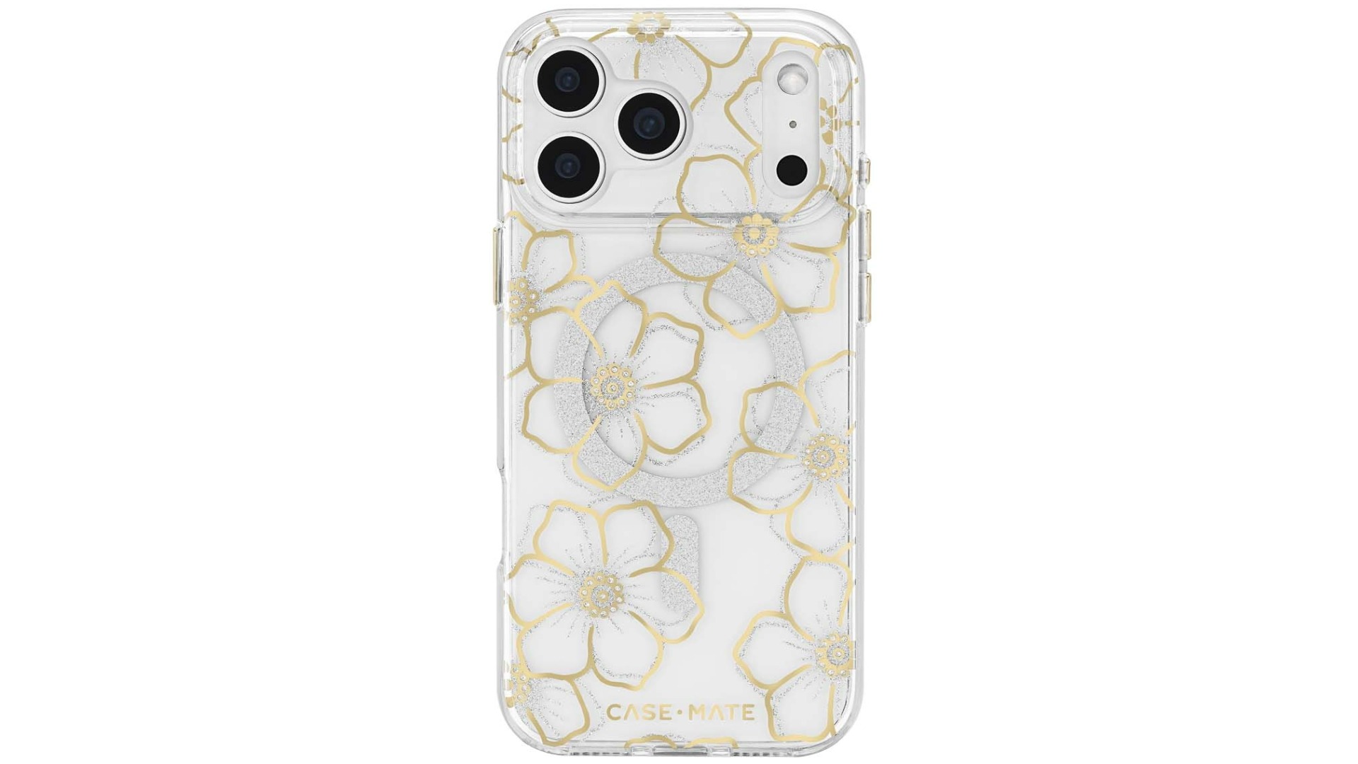 Case-Mate Floral Gems with MagSafe Case for iPhone 18 Pro/17 Pro - Gold