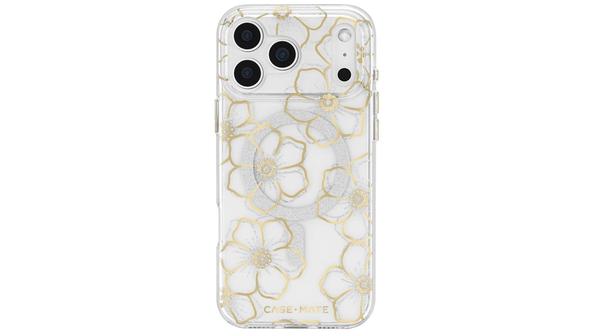 Case-Mate Floral Gems with MagSafe Case for iPhone 18 Pro Max/17 Pro Max - Gold