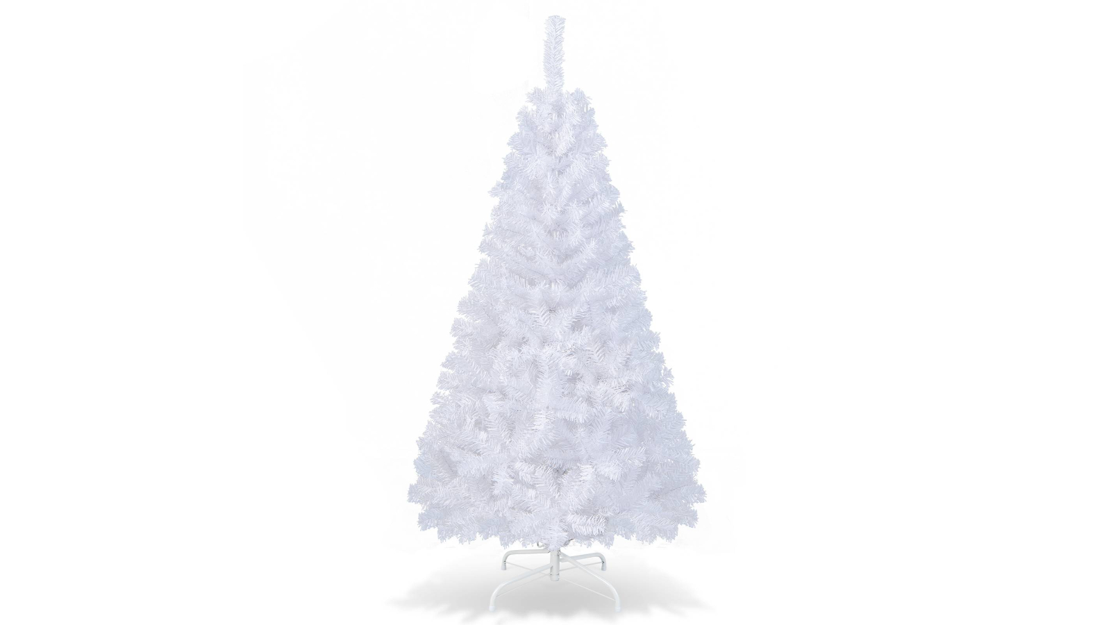 Costway PVC Indoor Outdoor Holiday Decoration White Christmas Tree - 180cm