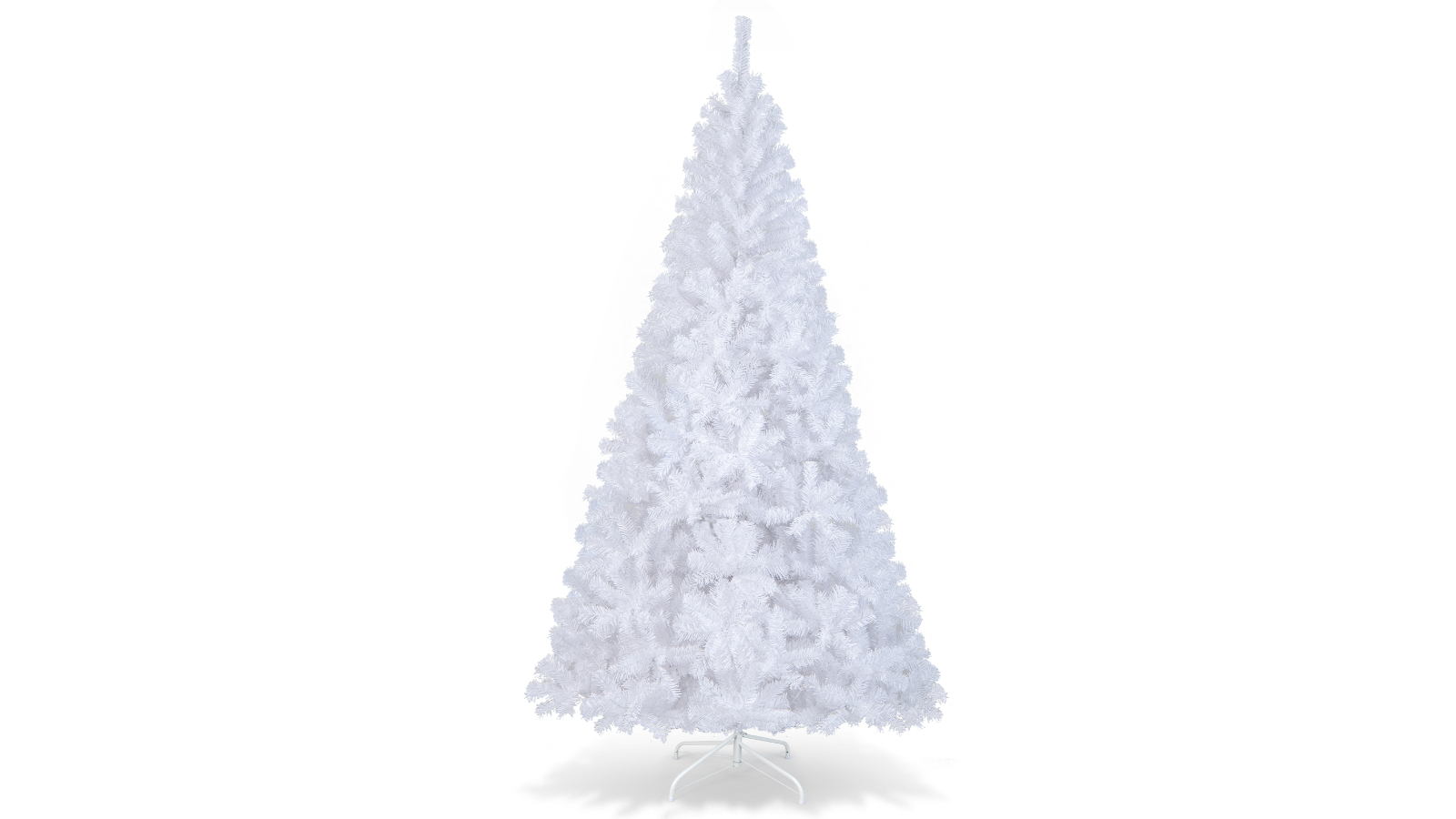 Costway PVC Indoor Outdoor Holiday Decoration White Christmas Tree