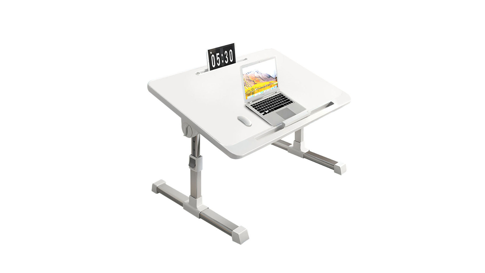 Soga 60 x 40cm Adjustable Study Table Bed Portable Laptop Desk - White