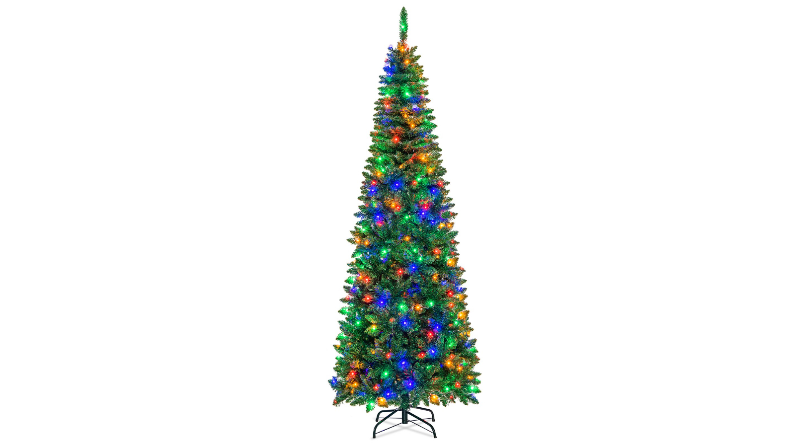 Costway 350 LED Light Pencil Christmas Tree Decoration - 229cm