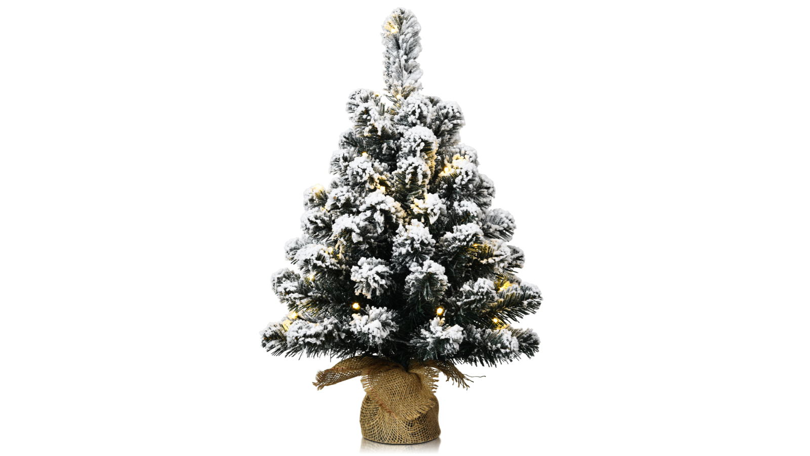 Costway 30 LED Small Cement Base Tabletop Christmas Tree - 67cm