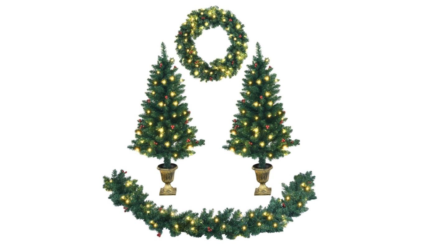 Costway 4 Piece Christmas Decoration Set with 200 LED