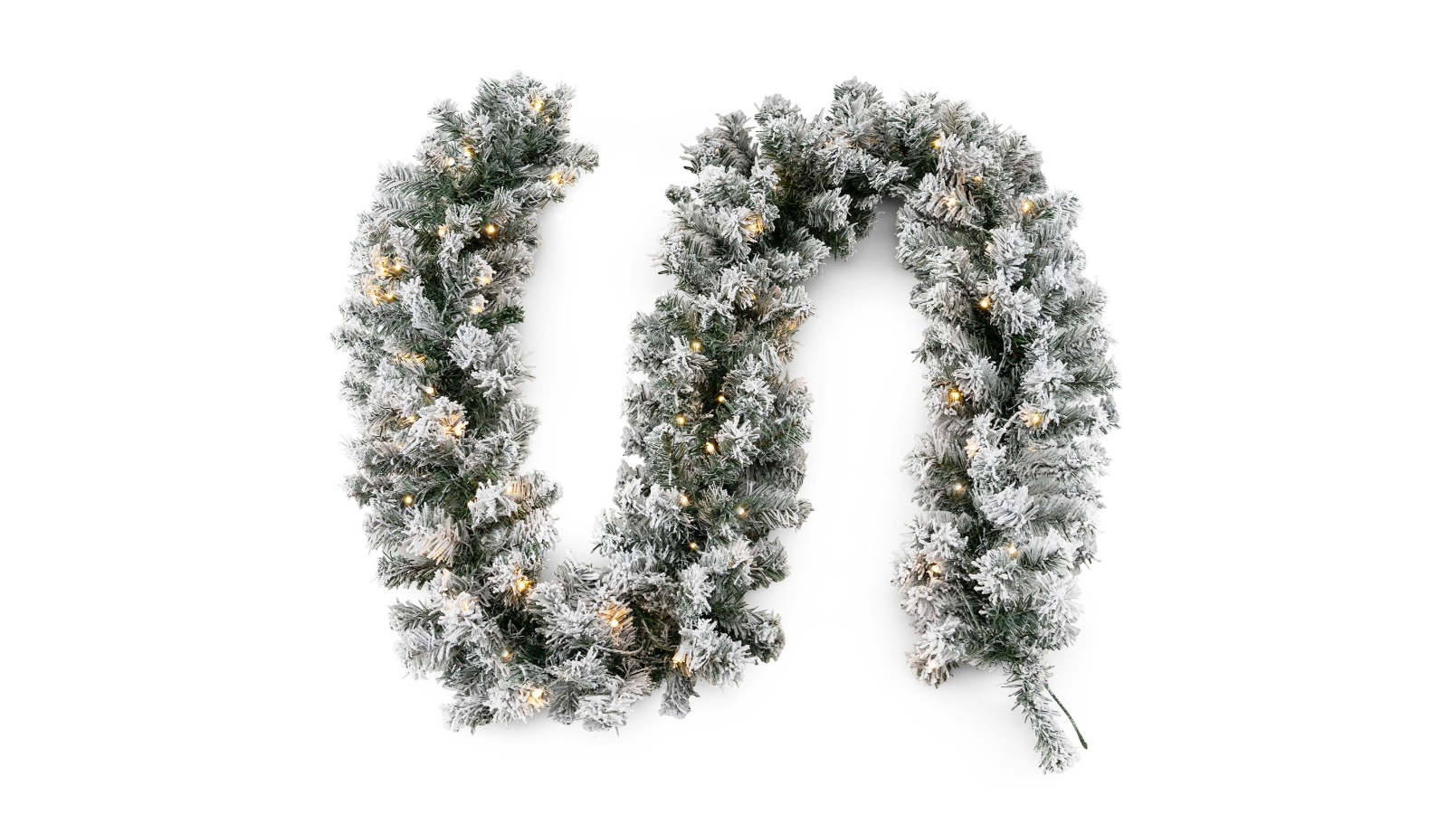 Costway Holiday Rattan with Timer Battery 50 LED Pre-Lit Christmas Wreath - 270cm