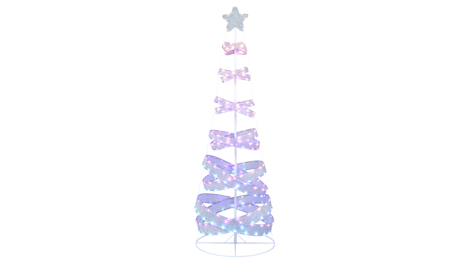 Costway Color Changing Pre-lit Spiral Christmas Tree LED String Light - 210cm