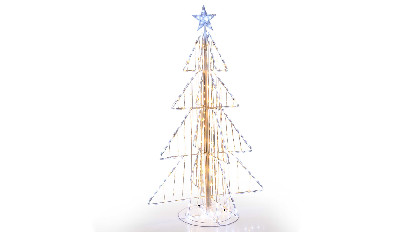 Costway Foldable Pre-Lit Christmas Tree 454 Fairy LED Light - Warm White