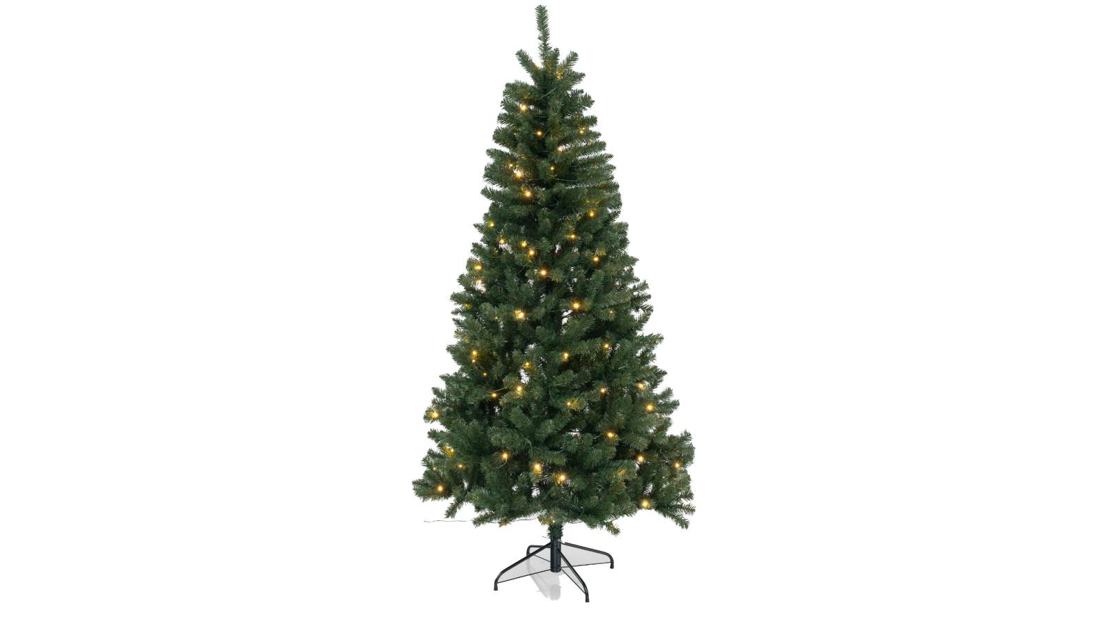 Costway Hinged 8 Lighting Modes and Gloves PVC Christmas Tree - 210cm