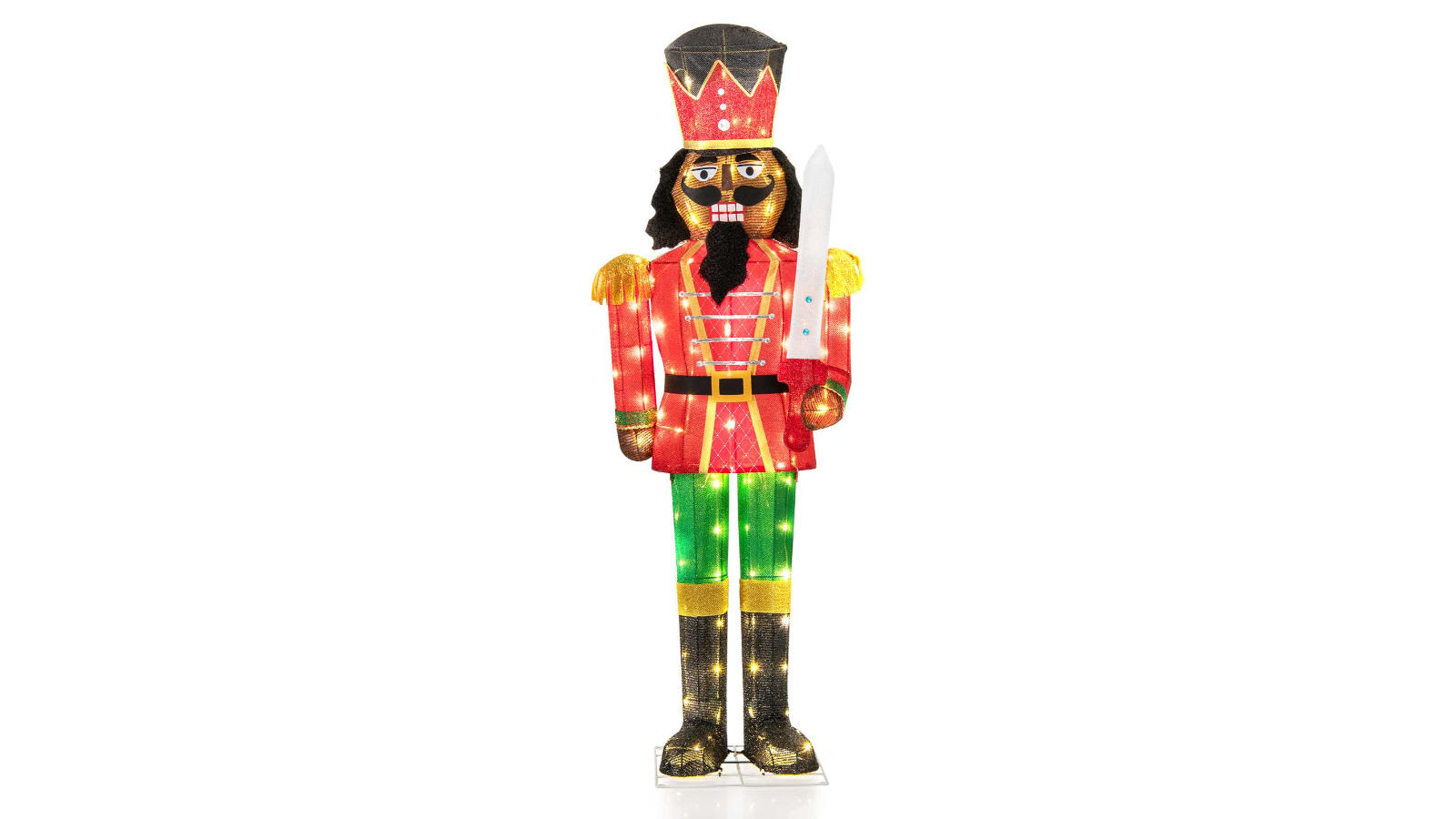 Costway LED African American Nutcracker Christmas Decoration