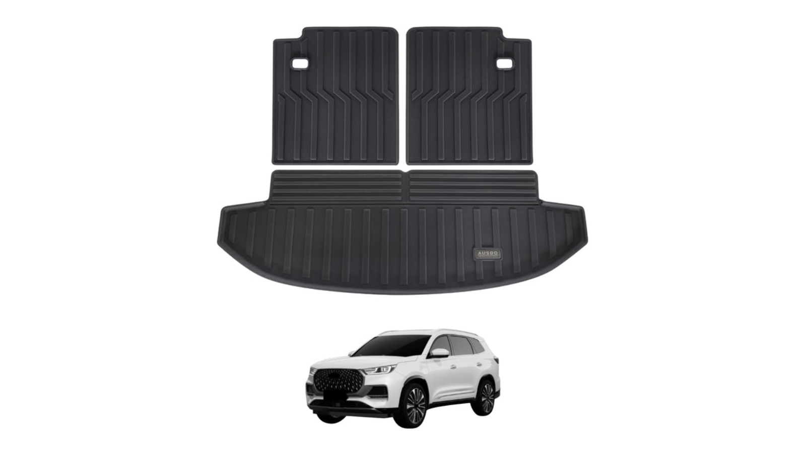 AUSGO Boot Liner Cargo Mat Compatible for Chery Tiggo 8 Pro Max 2024-Onwards - Set of 3