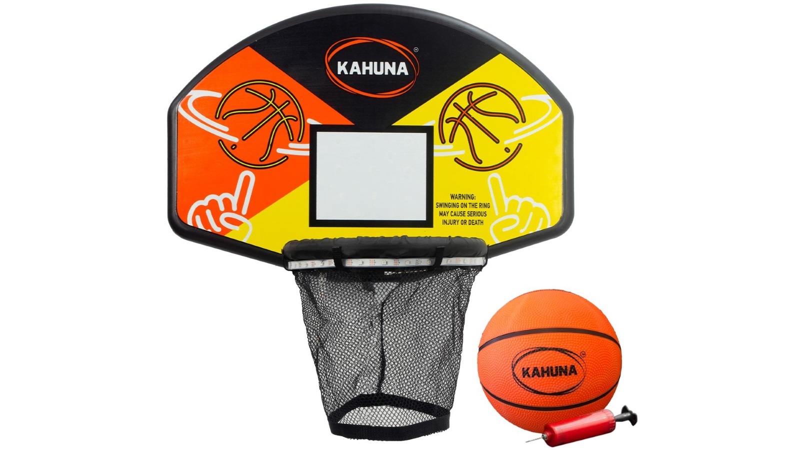 Kahuna Trampoline LED Basketball Hoop Set with Light-Up Ball