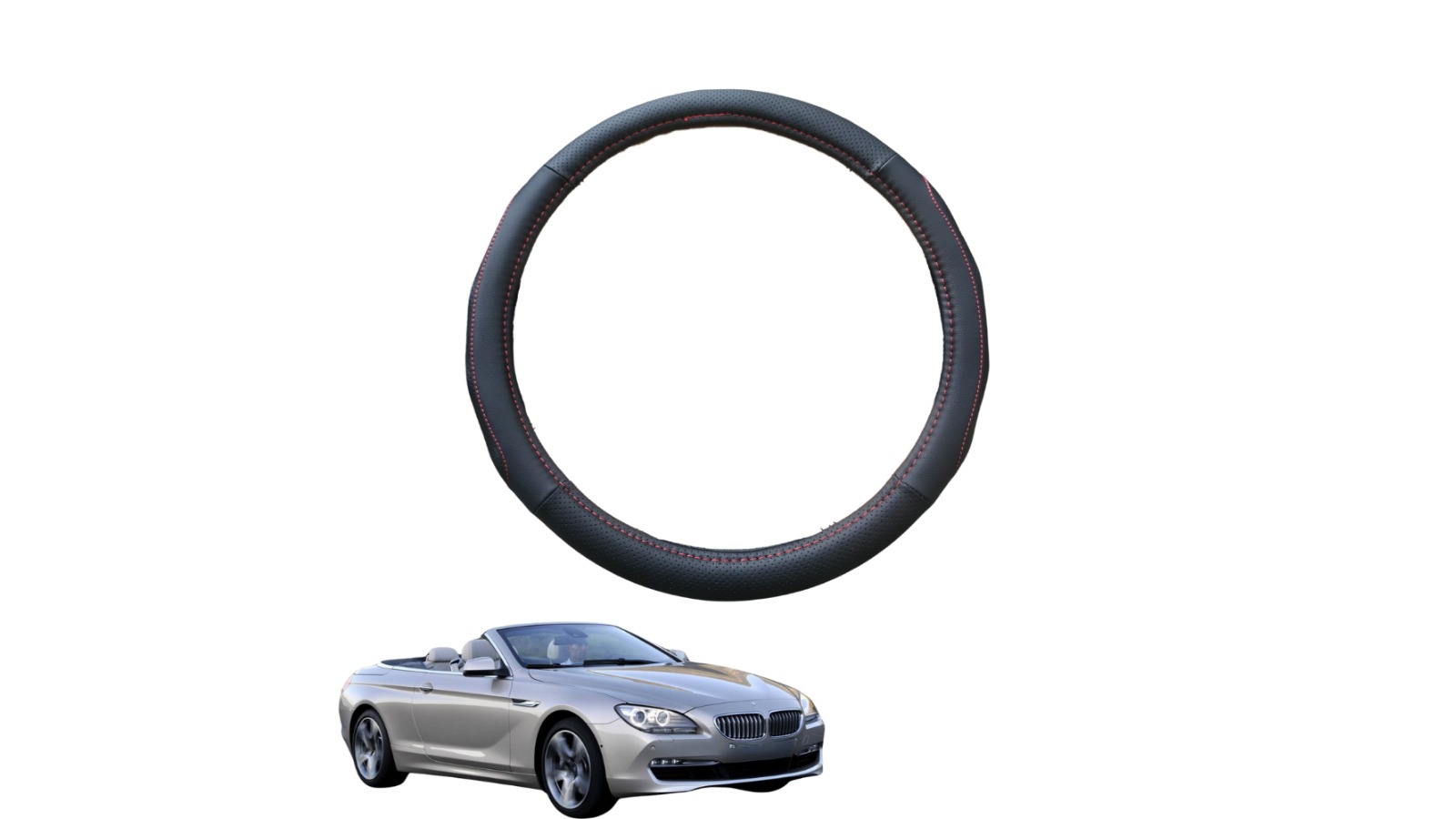 Outback GT Steering Wheel Cover Compatible for BMW 6 Series Coupe/Convertible 2003 - 2011 E63 E64