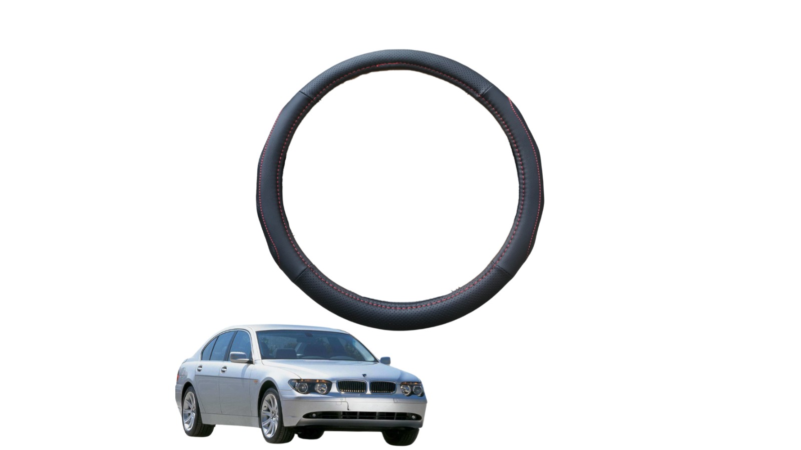 Outback GT Steering Wheel Cover Compatible for BMW 7 Series 2002 - 2009 E65 E66 E67 E68