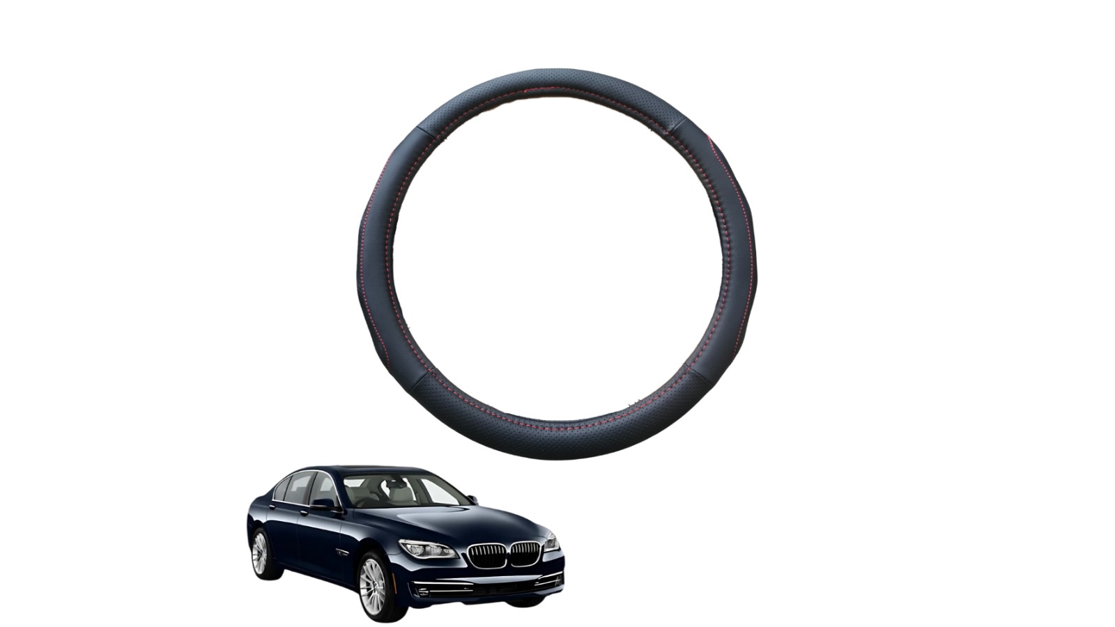 Outback GT Steering Wheel Cover Compatible for BMW 7 Series 2009 - 2015 F01 F02 F03 F04