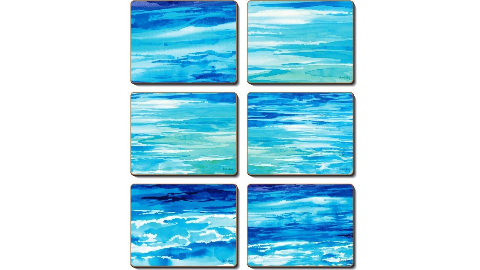 Cinnamon Cork Backed Coasters Set of 6 Ocean Dreaming Harvey Norman