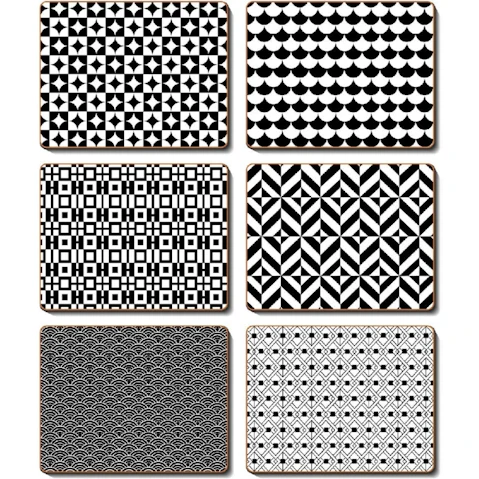 Cinnamon Cork Backed Coasters Set of 6 - Mono