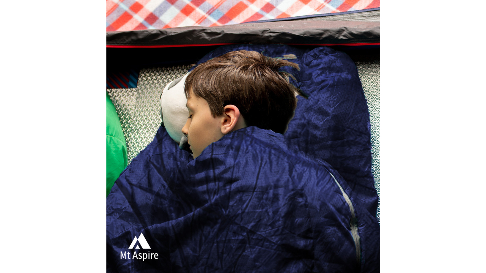 Mt Aspire Single Kids Sleeping Bag Blue Harvey Norman