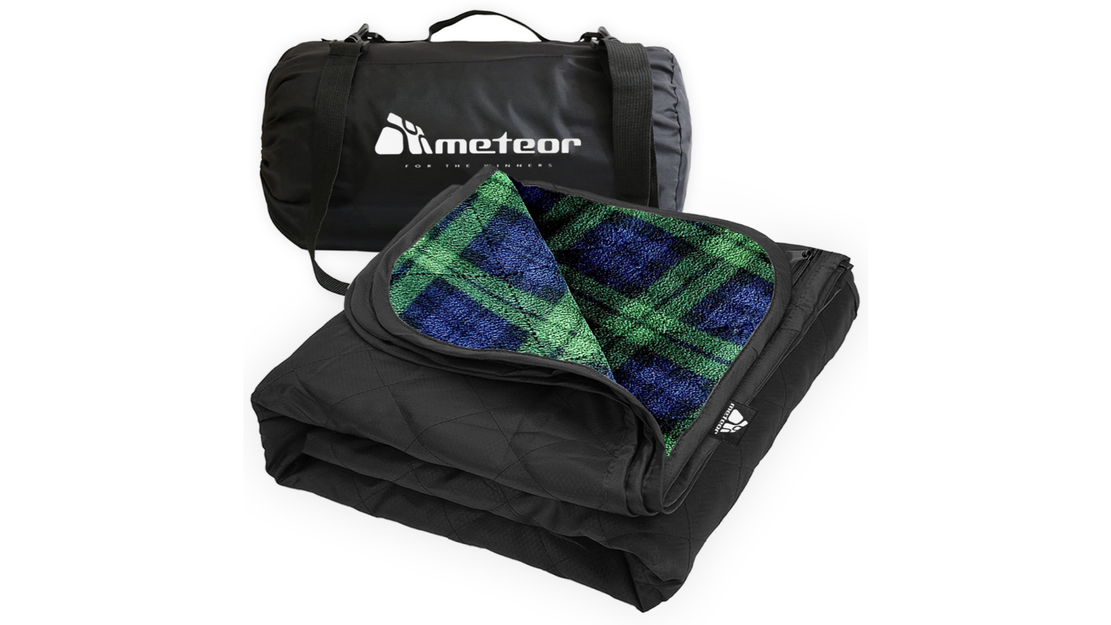 Meteor For The Winners X-Large Outdoor Rug Travel Blanket - Green/Blue