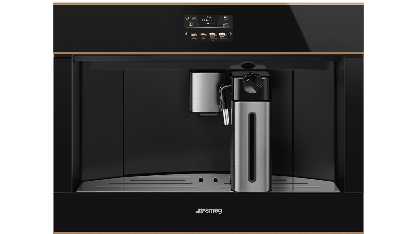Smeg 45cm Dolce Stil Novo Built-in Coffee Machine with Copper Trim