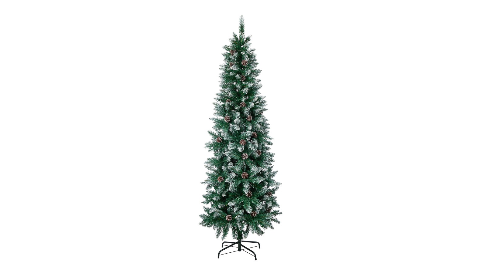 Tinseltown 6ft Slim Christmas Tree Pinecones Decor - Green