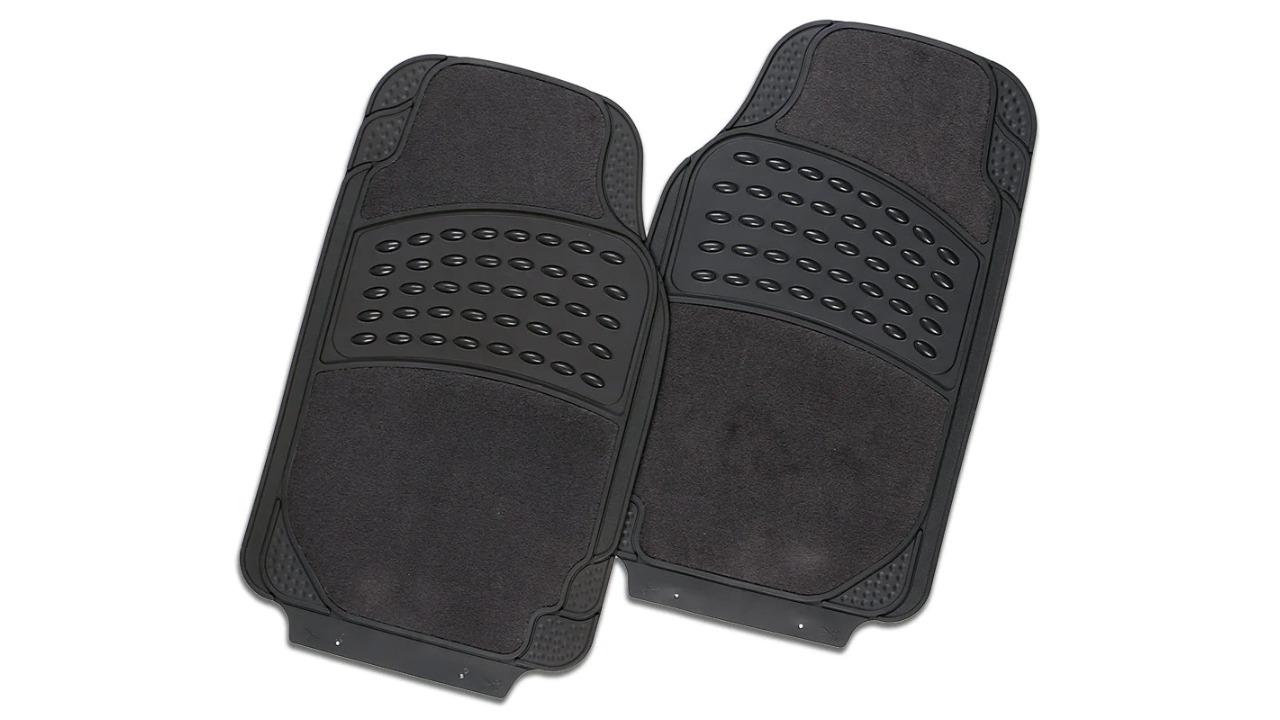 My Car Colossus 2 Piece Rubber/Carpet Car Mat - Grey