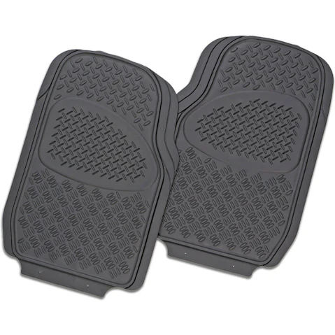 My Car Velocity 2 Piece Rubber Car Mat - Grey