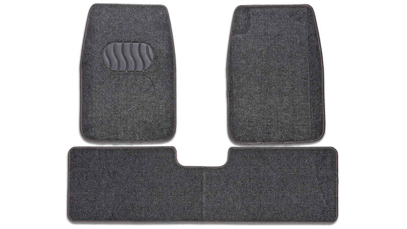 My Car Astro 3-Piece Carpet Car Mat - Grey