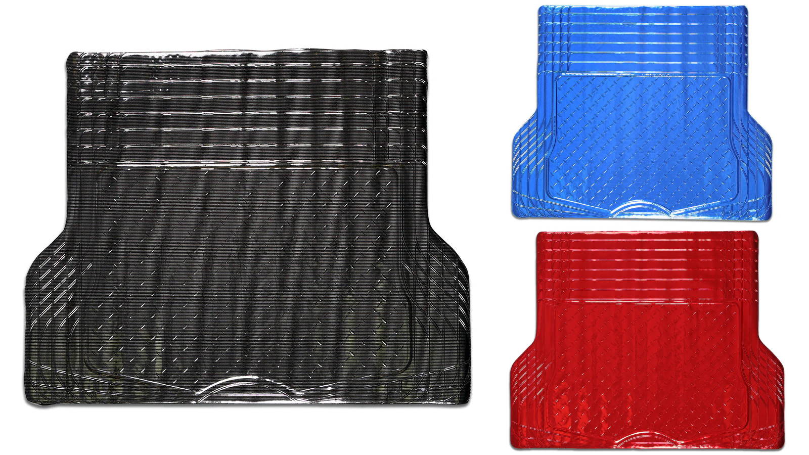 My Car Aluminium Look Rubber Boot Mat