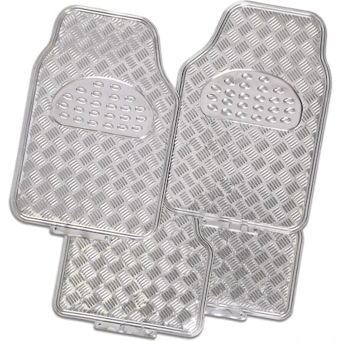 My Car 4 Piece Venom Rubber Car Mat - Silver