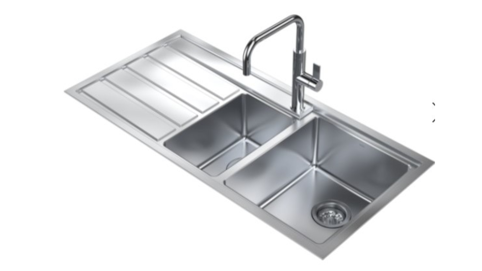 Caroma Urbane II 1.5 One Tap Hole Right Hand Bowl Sink - Stainless Steel