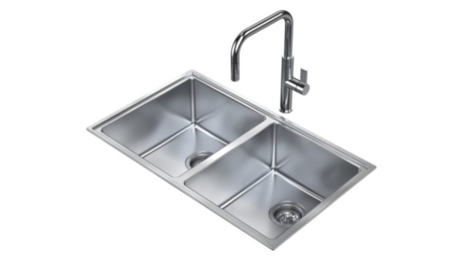 Caroma Urbane II Double Bowl Sink - Stainless steel