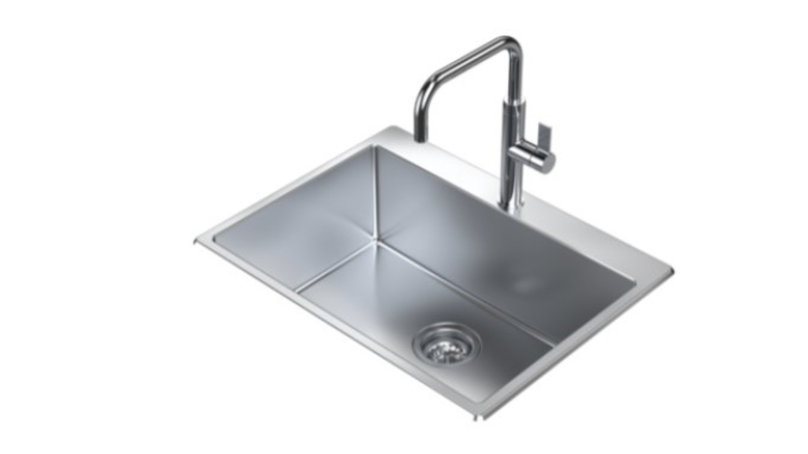 Caroma Urbane II 45 Litre Flushline Tub One Tap Hole Sink - Stainless Steel