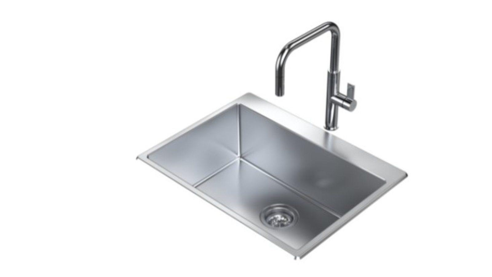 Caroma Urbane II 45 Litre Flushline Tub No Tap Hole Sink - Stainless Steel